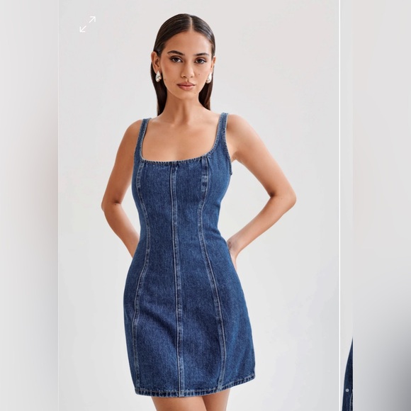 Meshki Dresses & Skirts - Meshki rue denim mini dress dark blue size large